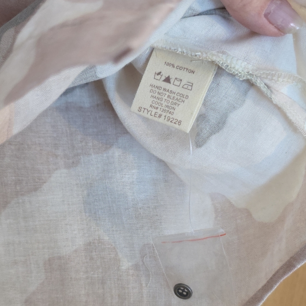 Mystree Pink and Gray Patterned Shirt Sz Small - Picture 3 of 6